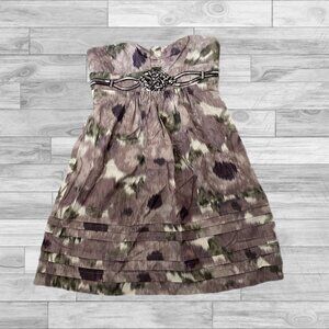 BCBGMaxazria purple & grey strapless dress NWT size 8